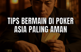 Pemain poker profesional bermain di meja kasino Asia
